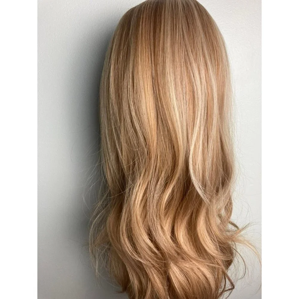 Highlighted Blonde Wavy Wig